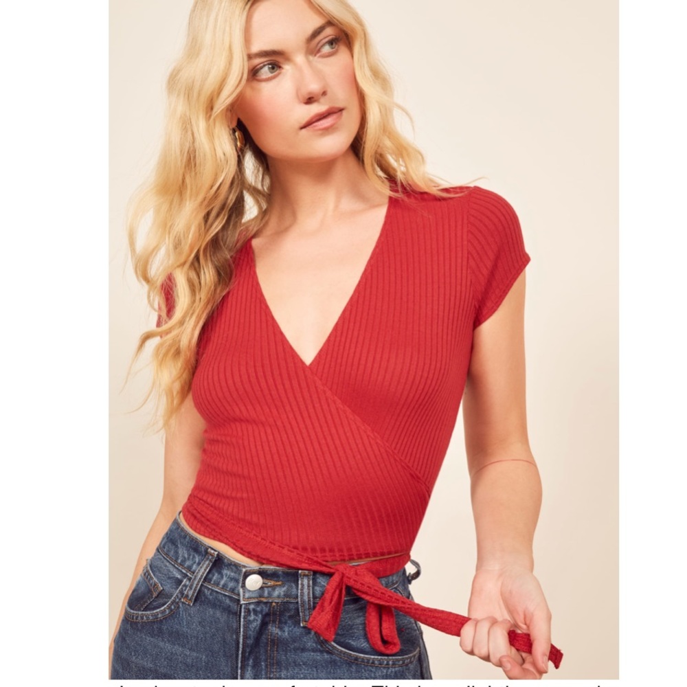 Reformation Flora Wrap Top XS